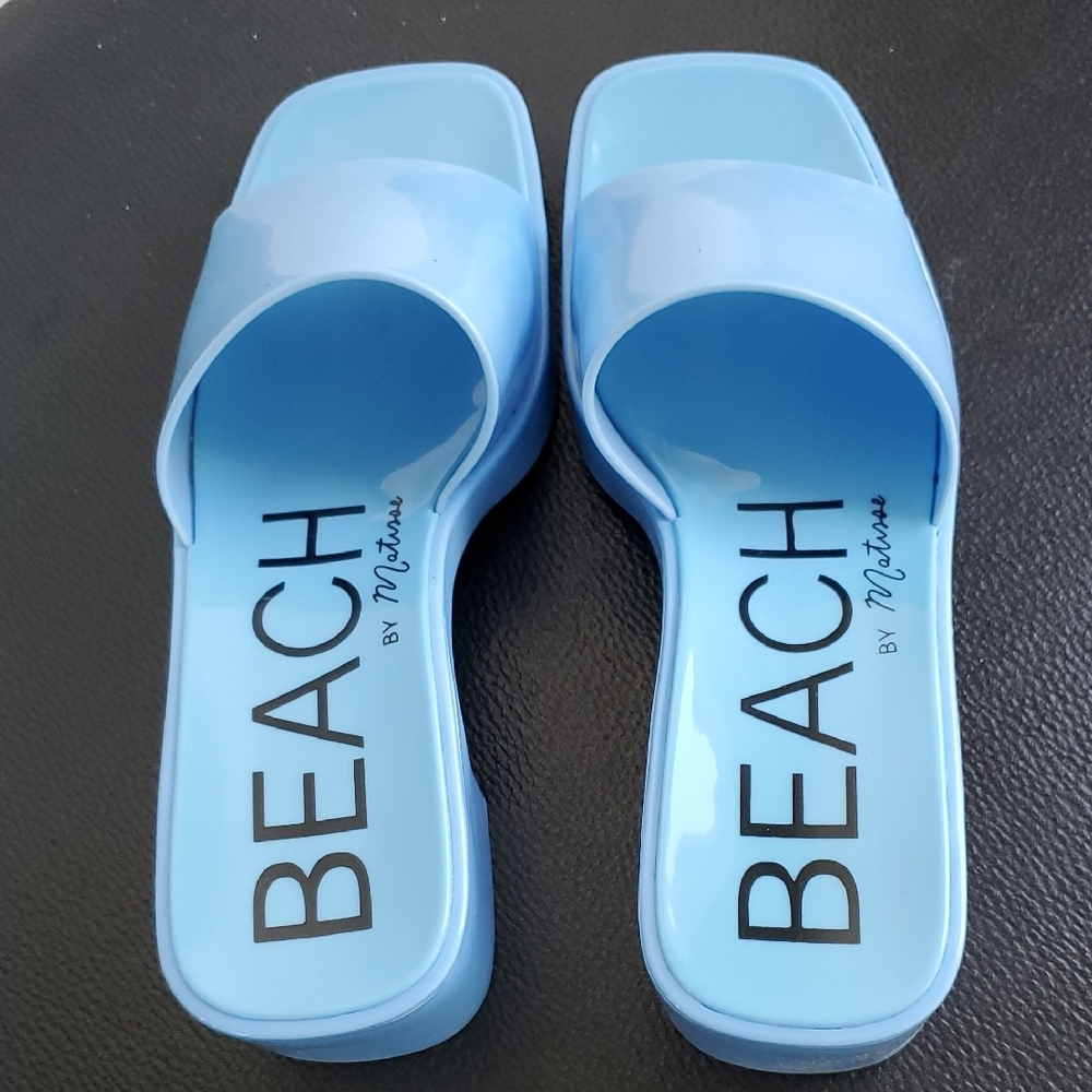 Matisse Blue Sandals Minimalist Slide Design